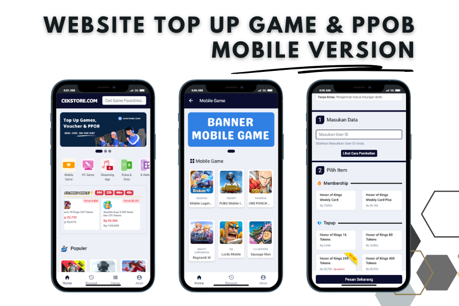 Website TopUp Games, Voucher & PPOB